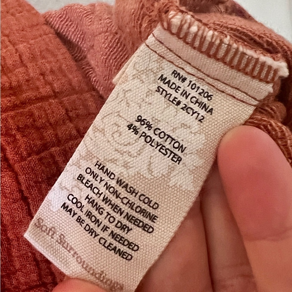 Soft Surroundings Rust Zipper Pocket Tunic Blouse - Large - Picture 9 of 9